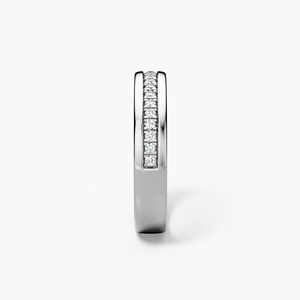 Channel Ehering 4mm 14k Gold Labor-Gezüchteter Diamantring - Product Image 4