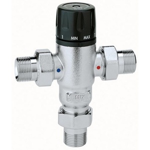 Adjustable <b>Thermostatic</b> <b>Control</b> Valve Chrome-Plated 3/4 Inch 30-65C - Product Image 1