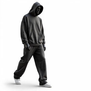 Survêtements personnalisés en coton 450 GSM de haute qualité, survêtement en molleton évasé à manches longues, streetwear, en vente en ligne 2025 - Product Image 5