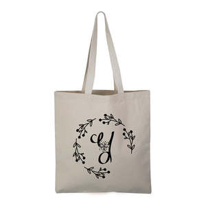 กระเป๋าผ้าแคนวาสขนาดใหญ่ลายตัวอักษร 'Y'  กระเป๋าแฟชั่นพร้อมซิปปิดและซับในผ้าฝ้าย  รับสกรีนโลโก้ - Product Image 1
