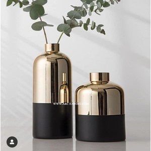 Vase à fleurs élégant en métal couleur or pour la maison salon ou mariage décoration de table Vase à fleurs et pots au prix le plus bas - Product Image 1