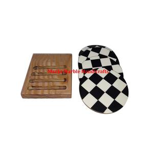 Nouvellement récemment personnalisé meilleur ensemble de caboteur en bois de Production avec matériau en résine forme ronde éclat naturel pour outil de cuisines d'hôtel - Product Image 2