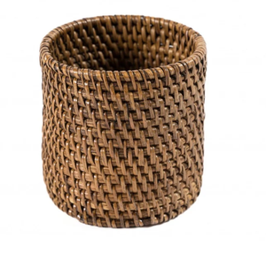 Sisu Handicraft Set 3 Brown <b>Rattan</b> Eco-Friendly Simple Flexible Design Food <b>Storage</b> Baskets Handle Circle Shape Multi-Purpose - Product Image 6