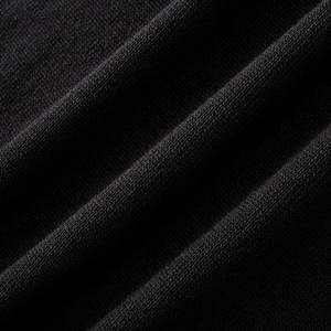 Suéter de punto de manga corta personalizado para hombre para Primavera Verano 100% algodón estilo informal negro solapa liso teñido fabricante de prendas de punto - Product Image 6