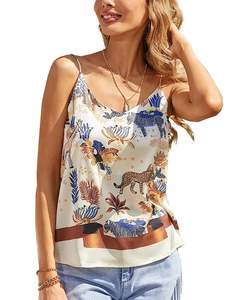 Camiseta sin mangas de seda de lujo para mujer, camisetas sin mangas cómodas y suaves de seda 100%, proveedor OEM de Vietnam - Product Image 1