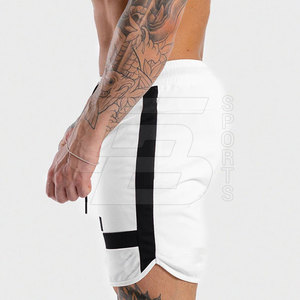 2024 sur mesure hommes taille haute Shorts de gymnastique séchage rapide été Sports entraînement course Shorts taille élastique solide non tissé - Product Image 5