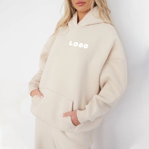 Sudadera con Capucha de Algodón 100% para Mujer, Estilo Casual, Ajuste Regular, Tallas Grandes, con Logotipo Personalizado, Servicio OEM - Product Image 2