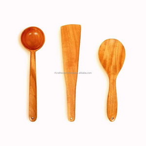 Cuillère de service et de cuisine antiadhésive en bois faite à la main en gros Meilleur design de l'Inde par RF Crafts pour les mariages - Product Image 2