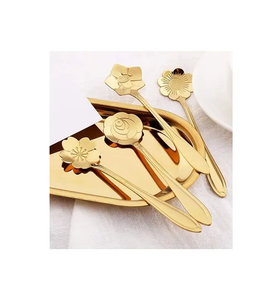 Ensemble de 5 couverts en laiton de qualité supérieure, couverts personnalisables en acier miroir pour la maison, la cuisine et les fêtes à bas prix - Product Image 3