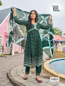 Nouveau costume floral Alia à la mode vêtements indiens pakistanais pour vêtements décontractés en rayonne-disponible aux prix d'exportation en vrac en Inde - Product Image 4