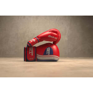 Gants de boxe légers en cuir PU, tailles 6oz à 16oz, équipement de sparring thaïlandais avec attache de poignet à lacets, équipement MMA - Product Image 1