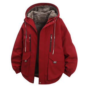 Conception de logo personnalisée OEM, tendance, marque tendance, veste d'hiver pour homme, doublée de polaire, épaisse, printemps et automne - Product Image 2