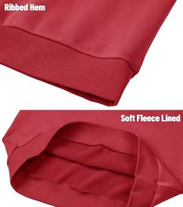 Automne et hiver qualité supérieure hommes polaire pull sweat 100% coton tissé hiver sweats à capuche - Product Image 5