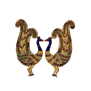 Patch de broderie en fil de métal indien de dessin animé fait à la main en laiton de haute qualité Badge à coudre Décoration en dentelle Taille personnalisable pour - Product Image 3