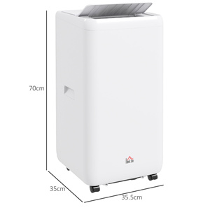 HOMCOM Climatiseur portable 1250W avec 5 modes et minuterie 24h, 35.5x35x70 cm, blanc - Product Image 3