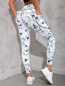 Nouveau Style haute qualité entraînement Fitness pantalons de sport Polyester/Nylon séchage rapide respirant Yoga poche vêtements de sport taille élastique - Product Image 3