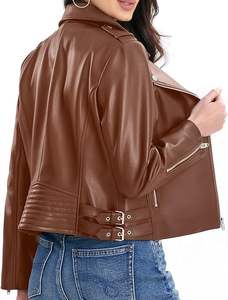 Chaqueta de Cuero de Invierno de Alta Calidad para Mujer, Diseño Personalizado, Manga Larga, Transpirable, Ecológica, Ligera, para Exteriores - Product Image 3