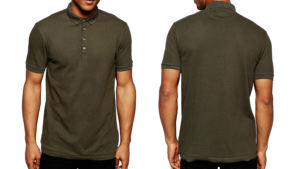New Gorgeous Regular Fit with Ribbed Collar Textured Knit Superb Cotton Polo Shirt for <b>Mens</b> Clothing in <b>Khaki</b> Color - Product Image 4