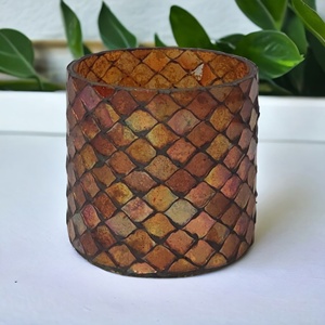 Mosaïque brune décorative chic de luxe pour la maison et le jardin Bougie artisanale Récipients et bocaux en verre pour la décoration intérieure Mariage et Noël - Product Image 1