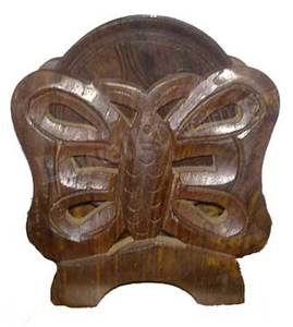 Ensemble de 6 sous-verres ronds sculptés en bois de couleur bois naturel cuisine/tapis de table à manger/coussin pour usage domestique et service alimentaire - Product Image 3