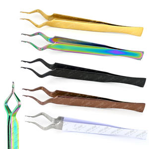 New Isolation Tweezers <b>eyelash</b> extension tweezers lash Damage-free isolation tweezers Pointed Volume False Isolation Lash tool - Product Image 4