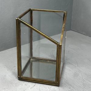 เชิงเทียนเชิงเทียนตกแต่งเชิงเทียนทำด้วยทองเหลืองและแก้ว - Product Image 1