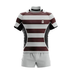 Conception personnalisée OEM Ensemble d'uniformes de rugby respirants de haute qualité pour adultes, vêtements de football à basse quantité minimale de commande pour hommes - Product Image 1
