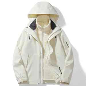 Chaqueta con bolsillo oculto con capucha y cremallera impermeable popular personalizada forro interior extraíble Sudadera con capucha - Product Image 2