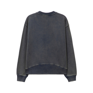 เสื้อสเวตเตอร์คอตตอนฟลีซของผู้ชายเสื้อสเวตเตอร์คอกลมพร้อมดีไซน์แบบตัดพิมพ์ลายดิจิตอลย้อมสีล้วนสำหรับฤดูหนาว2025 - Product Image 2