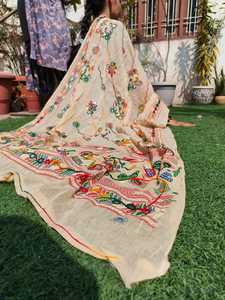 רקומה פרקארי מראה dupatta rajastani בנג 'ארה צעיף מסורתי מתנה מתנה לחתונה שלה haldi mhni לטובת מגוון רחב של