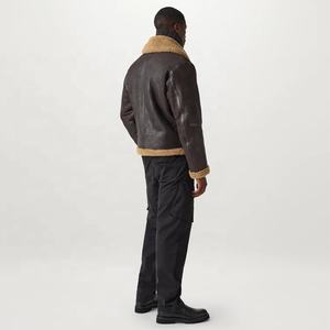 Chaqueta Casual de Cuero de Alta Calidad para Hombre, Otoño Invierno 2025, Cálida, Impermeable, Cortavientos, Servicio OEM, Logotipo Personalizado, Cuello Alto - Product Image 4