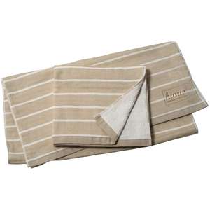 [Wholesale Products] HIORIE Osaka <b>Striped</b> Pattern Gauze <b>Towel</b> 100% Cotton <b>Bath</b> <b>Towel</b> 60cm*130cm Low MOQ Washable Quick Dry Beige - Product Image 1