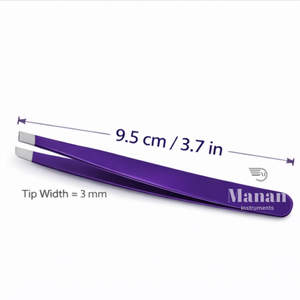 Pinzas Profesionales de Acero Inoxidable de Primera Calidad para Cejas, Color Morado, Punta Inclinada, Ecológicas, Herramienta de Belleza para Depilación de Precisión - Product Image 5