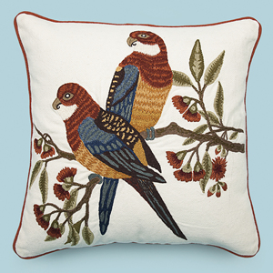 ปลอกหมอนอิงผ้าคอตตอนลายนกงานปักตกแต่งทำมือสั่งทำในราคาที่ต่ำที่สุดสำหรับการตกแต่งห้องนั่งเล่น - Product Image 1