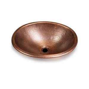 Lavabo de salle de bain extérieur polonais antique en cuivre Lavabo ovale au design martelé à la main antique pour la maison, hôtels et restaurants - Product Image 1
