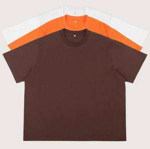 Camiseta de algodón de gran tamaño de alta calidad para hombre, estilo cuadrado de hombro caído personalizado con logotipo frontal, característica transpirable - Product Image 1