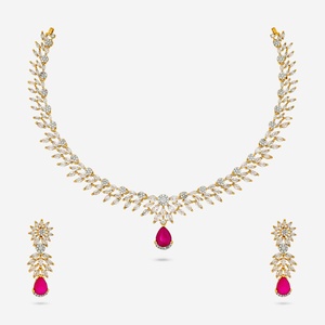 Zircon Bridal <b>Necklace</b> for Wedding Occasions - Product Image 1