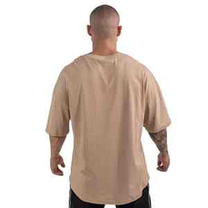 Camisetas de manga corta para hombre, personalizadas al por mayor, de algodón 100%, de color sólido, extragrandes, con estampado de ganchillo. - Product Image 2