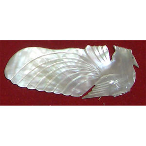 Pince à cheveux en nacre, pince à cheveux en coquille de nacre, pince à cheveux en coquille de nacre jaune sculptée avec motif floral - Product Image 1