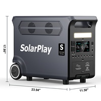 Station d'alimentation portable haute capacité 3600W MPPT avec fonction UPS à onde sinusoïdale pure 220V et charge rapide pour voiture, maison et utilisation en extérieur