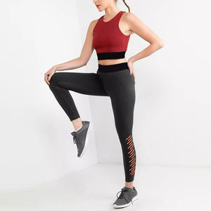 Pantalones de Compresión Deportivos para Mujer, Color Sólido, Cintura Elástica Media, Largo Completo, Logotipo Personalizado - Product Image 4