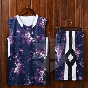 Uniformes de baloncesto de ropa deportiva de último diseño Uniforme de baloncesto de color sólido de impresión personalizada - Product Image 3