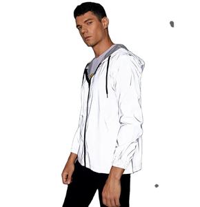 Ventas calientes Chaquetas reflectantes unisex para hombres MOQ bajo Lona gruesa Cremallera transpirable Diseño reflectante de arco iris para la temporada de primavera - Product Image 6