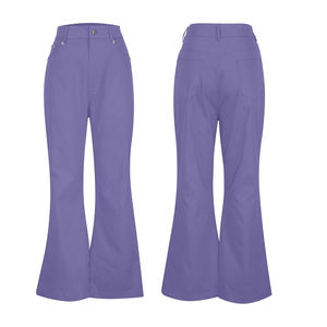 กางเกงขาบานสำหรับผู้หญิงกางเกงขาบานแบบลำลองสำหรับฤดูหนาวสินค้าใหม่2025เอวสูงระบายอากาศได้ - Product Image 1