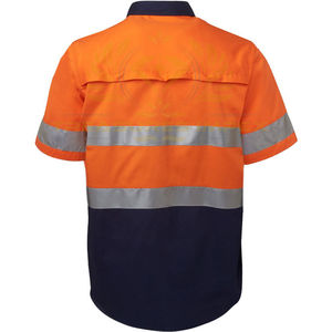 Camisas de seguridad personalizadas de tela de poliéster para hombre, camisa transpirable antiestática resistente al fuego de visibilidad para el trabajo de alta calidad 2025 - Product Image 5