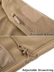 Chaqueta táctica para hombre, abrigo cortavientos con capucha y cremallera, ropa de trabajo de lana de carga de fábricas de ropa, tela de lona - Product Image 4