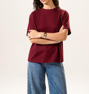 T-shirts décontractés pour femmes en coton de haute qualité, personnalisables avec logo imprimé, respirants et à séchage rapide, service OEM/ODM, vente en gros pour l'été - Product Image 4