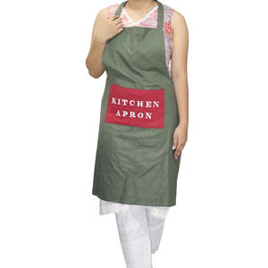 Delantal de cocina de algodón de proveedor indio Diseño de bordado Delantal de cocina de alta calidad para promoción de Marca - Product Image 6