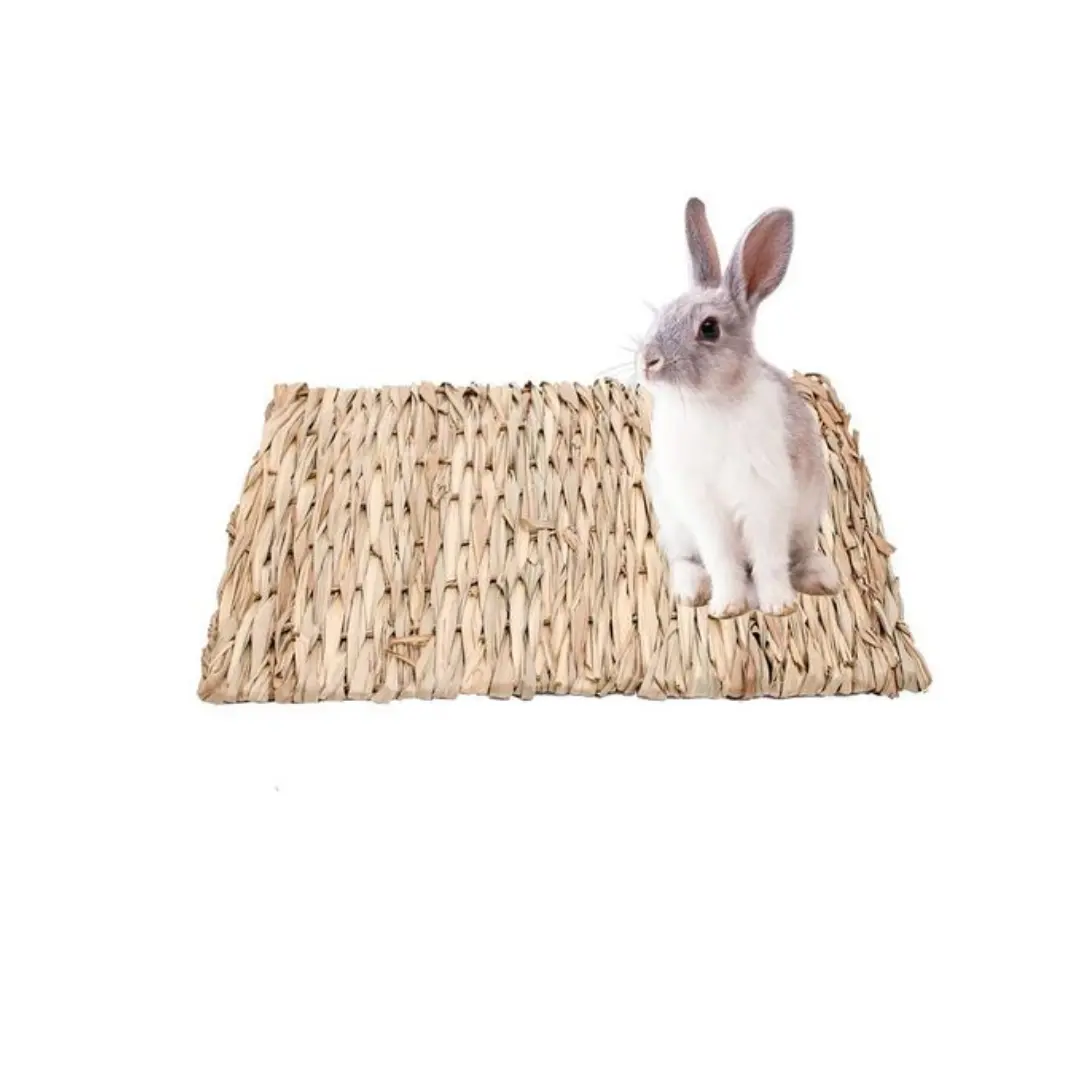 Kaninchen Bunny Grass Mat Kleintier gewebte Heu matte Natürliche Stroh bettwäsche Ruhende Käfig matte Für Meers chweinchen Chinchilla Hamster Ratte