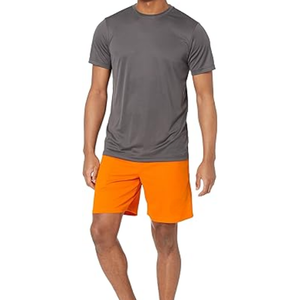 Compra pantalones cortos para correr de poliéster personalizados de color naranja para hombre, diseño ligero, ropa de entrenamiento de gimnasia corta con tu logotipo - Product Image 4